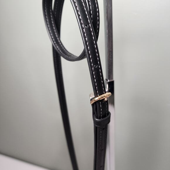 NWT Coach CU265 Refined CALF Leather Black Thin Strap 44.25\